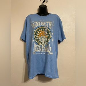 Fruit of the loom, size large, blue t-shirt. 0023